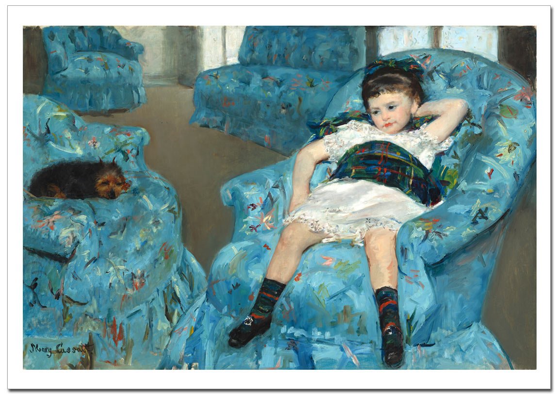 Amazon.co.jp: 世界の名画 メアリー・カサット Little Girl in a Blue